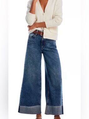 EUC!! Rag & Bone Sofie High Rise Ankle Ultra Wide Cuffed Jeans